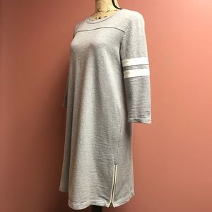 J. Crew Gray Varsity Side Zip Dress